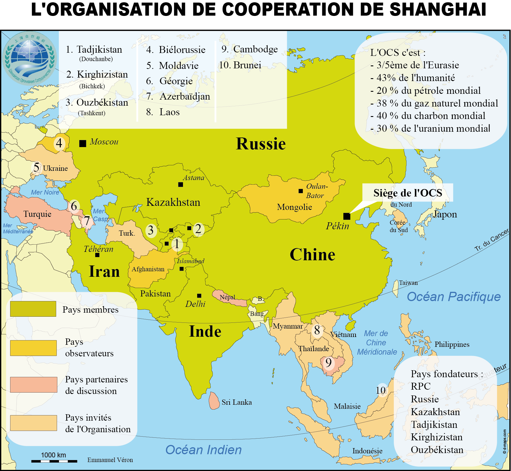 Carte De L Organisation De Coop ration De Shanghai FDBDA